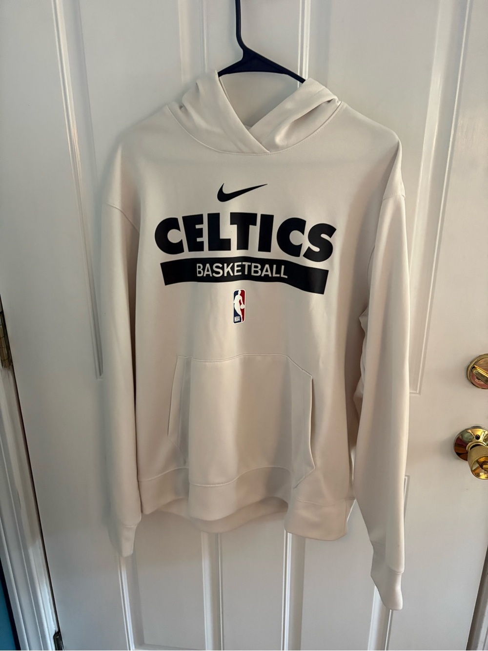 Nike White Celtics Basketball Pullover Hoodie
